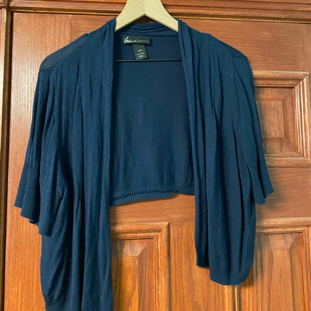 Navy Blue Lane Bryant bolero sweater